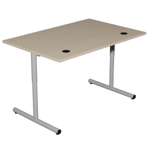 Table HUBBE HR plateau ép.24 mm stratifié chant ABS piètement époxy - 120x80 cm - T3 à T6