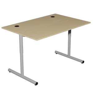 Table HUBBE HR plateau ép.19 mm mélaminé chant ABS piètement époxy - 120x80 cm - T3 à T6