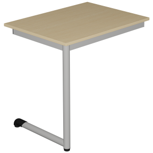Retour pour chaire de professeur NOVA plateau ép.19 mm mélaminé chant ABS pièt. époxy - 80x60 cm