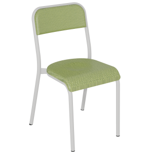 Chaise TRÉVISE 4 pieds assise et dossier tissu Trévira CS piètement époxy - T6