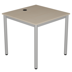 Table INFO plateau ép.19 mm mélaminé chant ABS piètement époxy - 60x80 cm - T6