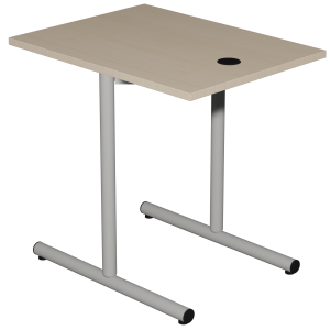 Table HUBBE plateau ép.24 mm stratifié chant ABS piètement époxy - 60x70 cm - T6