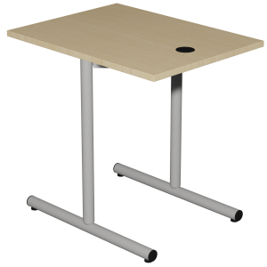 Table HUBBE plateau ép.24 mm stratifié chant ABS piètement époxy - 60x70 cm - T6