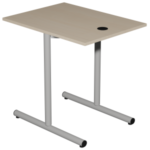 Table HUBBE plateau ép.19 mm mélaminé chant ABS piètement époxy - 60x80 cm - T6
