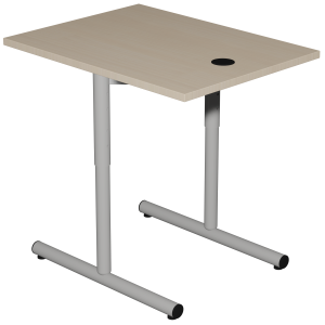 Table HUBBE HR plateau ép.24 mm stratifié chant ABS piètement époxy - 60x70 cm - T3 à T6