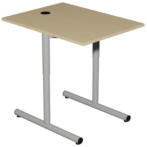 Table HUBBE HR plateau ép.19 mm mélaminé chant ABS piètement époxy - 60x70 cm - T3 à T6