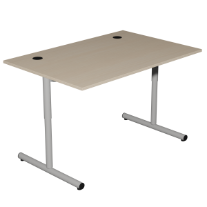 Table HUBBE HR plateau ép.19 mm mélaminé chant ABS piètement époxy - 150x70 cm - T3 à T6