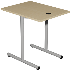 Table HUBBE HR plateau ép.24 mm stratifié chant ABS piètement époxy - 60x80 cm - T3 à T6