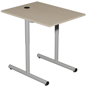 Table HUBBE HR plateau ép.19 mm mélaminé chant ABS piètement époxy - 60x80 cm - T3 à T6