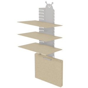 Séchoir à dessins PICCOLO époxy 15 tablettes MDF - L55xP48xH140 cm