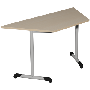Table BANDANA DL plateau ép.24 mm stratifié chant bois piètement époxy - 120x60x60 cm - T6
