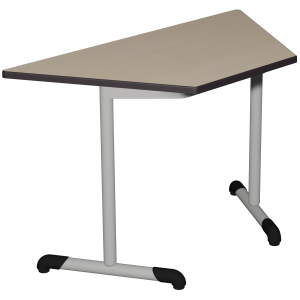 Table BANDANA DL plateau ép.24 mm stratifié chant polyuréthane piètement époxy - 120x60x60 cm - T6
