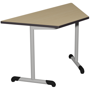 Table BANDANA DL plateau ép.24 mm stratifié chant polyuréthane piètement époxy - 120x60x60 cm - T6