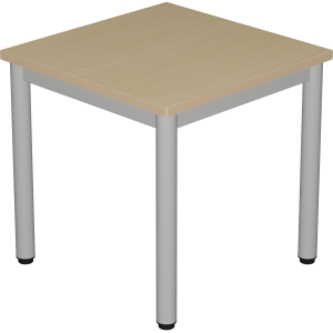 Table CARÉLIE plateau ép.24 mm stratifié chant bois piètement époxy - 60x60 cm - T3