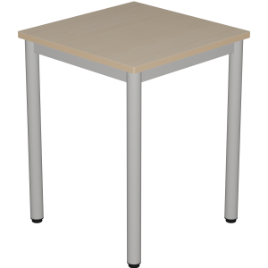 Table CARÉLIE plateau ép.24 mm stratifié chant bois piètement époxy - 60x60 cm - T6