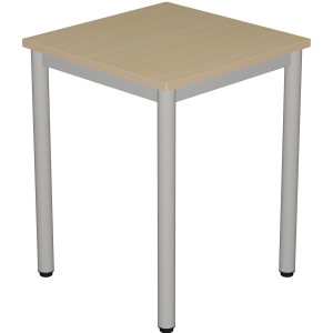 Table CARÉLIE plateau ép.24 mm stratifié chant bois piètement époxy - 60x60 cm - T6