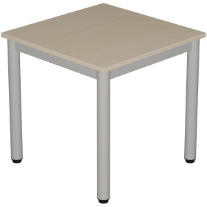 Table CARÉLIE plateau ép.19 mm mélaminé chant ABS piètement époxy - 60x60 cm - T3