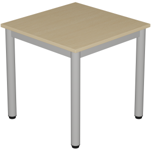 Table CARÉLIE plateau ép.19 mm mélaminé chant ABS piètement époxy - 60x60 cm - T3