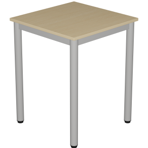 Table CARÉLIE plateau ép.19 mm mélaminé chant ABS piètement époxy - 60x60 cm - T6