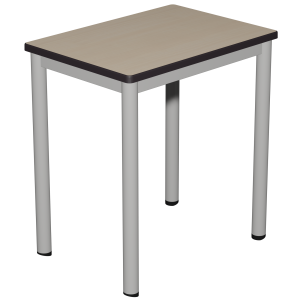 Table CARÉLIE mobile plateau ép.21 mm stratifié chant polyuréthane piètement époxy - 70x50 cm - T7