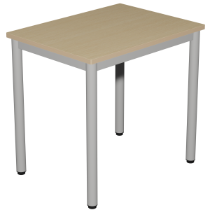 Table CARÉLIE plateau ép.24 mm stratifié chant bois piètement époxy - 80x60 cm - T6