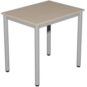 Table CARÉLIE plateau ép.19 mm mélaminé chant ABS piètement époxy - 80x60 cm - T6