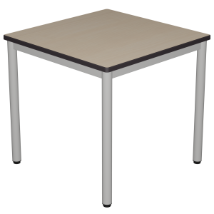 Table CARÉLIE plateau ép.24 mm stratifié chant polyuréthane piètement époxy - 80x80 cm - T6