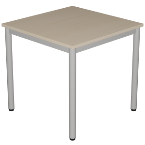 Table CARÉLIE plateau ép.24 mm stratifié chant ABS piètement époxy - 80x80 cm - T6