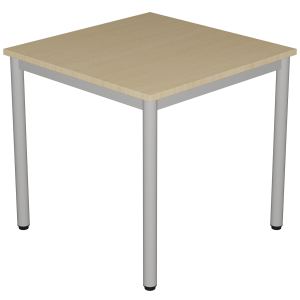 Table CARÉLIE plateau ép.24 mm stratifié chant ABS piètement époxy - 80x80 cm - T6