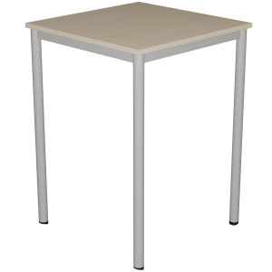 Mange-debout CARÉLIE mobile plateau ép.24 mm stratifié chant ABS piètement époxy - 80x80 cm - H110 cm