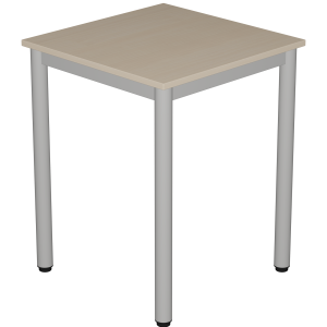 Table CARÉLIE plateau ép.19 mm mélaminé chant ABS piètement époxy - 80x80 cm - T6