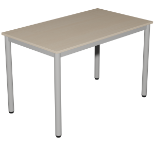 Table CARÉLIE plateau ép.24 mm stratifié chant ABS piètement époxy - 120x60 cm - T6