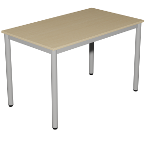 Table CARÉLIE plateau ép.21 mm stratifié chant ABS piètement époxy - 130x50 cm - T6