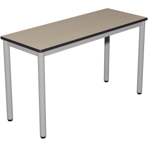 Table CARÉLIE plateau ép.21 mm stratifié chant polyuréthane piètement époxy - 130x50 cm - T7