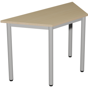 Table CARÉLIE plateau ép.24 mm stratifié chant bois piètement époxy - 120x60x60 cm - T6