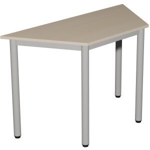Table CARÉLIE plateau ép.19 mm mélaminé chant ABS piètement époxy - 120x60x60 cm - T6