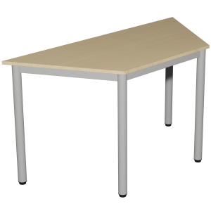 Table CARÉLIE plateau ép.19 mm mélaminé chant ABS piètement époxy - 140x70x70 cm - T6