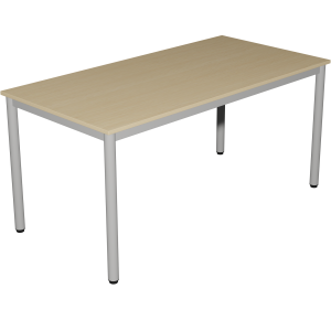 Table CARÉLIE plateau ép.19 mm mélaminé chant ABS piètement époxy - 160x80 cm - T6