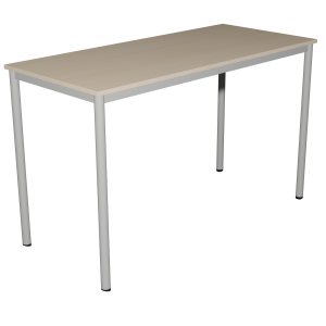 Mange-debout CARÉLIE mobile plateau ép.24 mm stratifié chant ABS piètement époxy - 200x80 cm - H110 cm