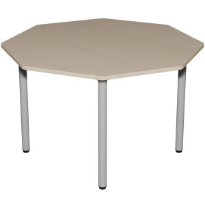Table CARÉLIE plateau ép.24 mm stratifié chant ABS piètement époxy - octogonale D120 cm - T6