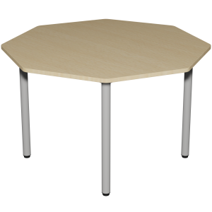 Table CARÉLIE plateau ép.24 mm stratifié chant ABS piètement époxy - octogonale D120 cm - T6