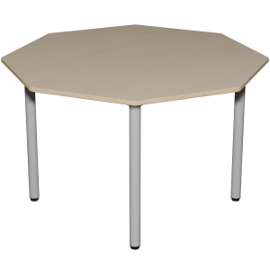 Table CARÉLIE plateau ép.21 mm MDF stratifié piètement époxy - octogonale D120 cm - T6