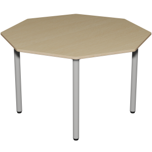 Table CARÉLIE plateau ép.21 mm MDF stratifié piètement époxy - octogonale D120 cm - T6