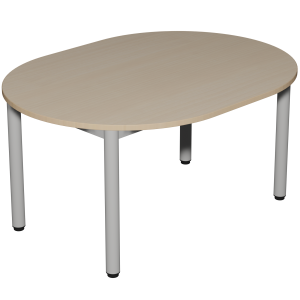Table CAR?LIE plateau ?p.21 mm MDF stratifi? pi?tement ?poxy - ovale 120x90 cm - T3