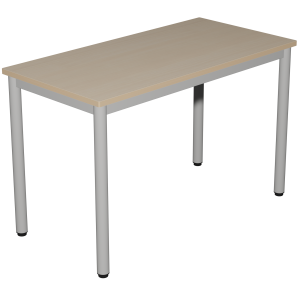 Table CARÉLIE plateau ép.24 mm stratifié chant bois piètement époxy - 140x80 cm - T6