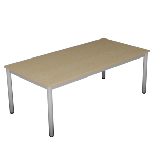 Table CARÉLIE plateau ép.21 mm stratifié chant bois piètement époxy - 160x60 cm - T3