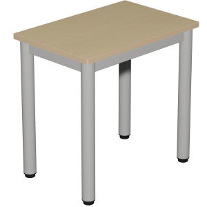 Table CARÉLIE plateau ép.21 mm stratifié chant bois piètement époxy - 60x50 cm - T3