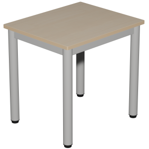 Table CAR?LIE tiroir plateau ?p.21 mm stratifi? chant bois pi?tement ?poxy - 60x50 cm - T3