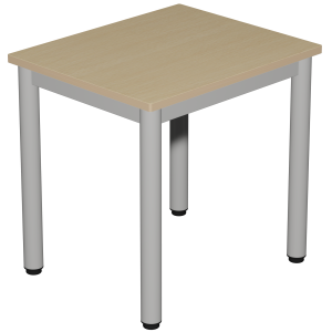 Table CARÉLIE tiroir plateau ép.21 mm stratifié chant bois piètement époxy - 60x50 cm - T3