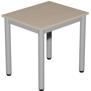 Table CARÉLIE tiroir plateau ép.19 mm mélaminé chant ABS piètement époxy - 60x50 cm - T3